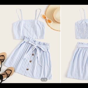 SHEIN Cropped Top and Skirt Set!💙